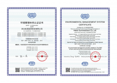 环境管理体系认证证书